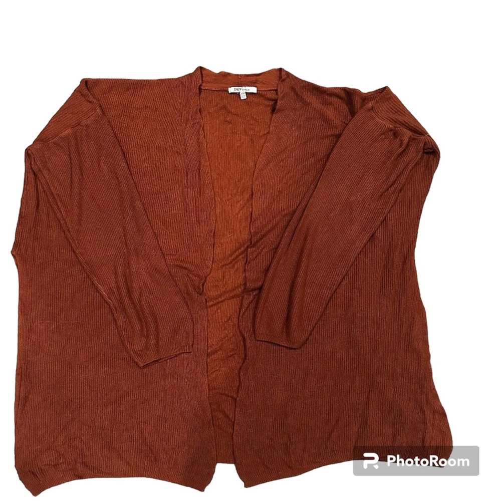 Cozy Co Ribbed Side Slit Cardigan